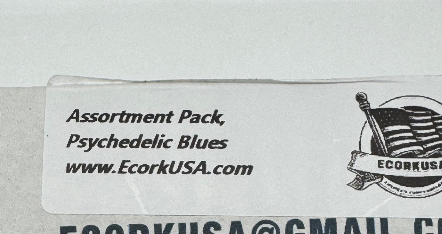 PSYCHEDELIC BLUES- ASSORTED PACK CORK RINGS