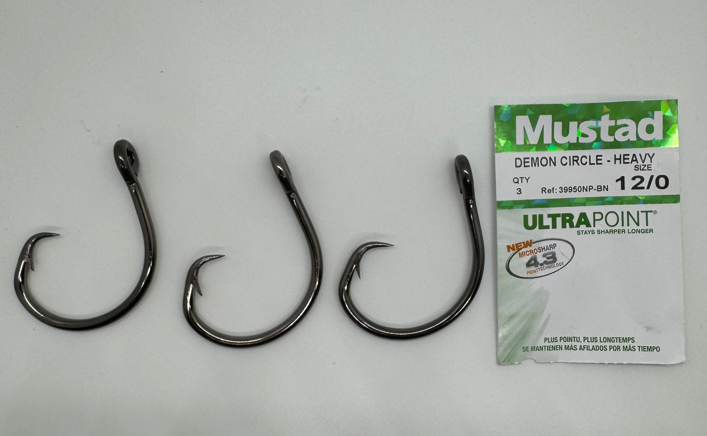 12/0 MUSTAD DEMON CIRCLE HEAVY HOOK