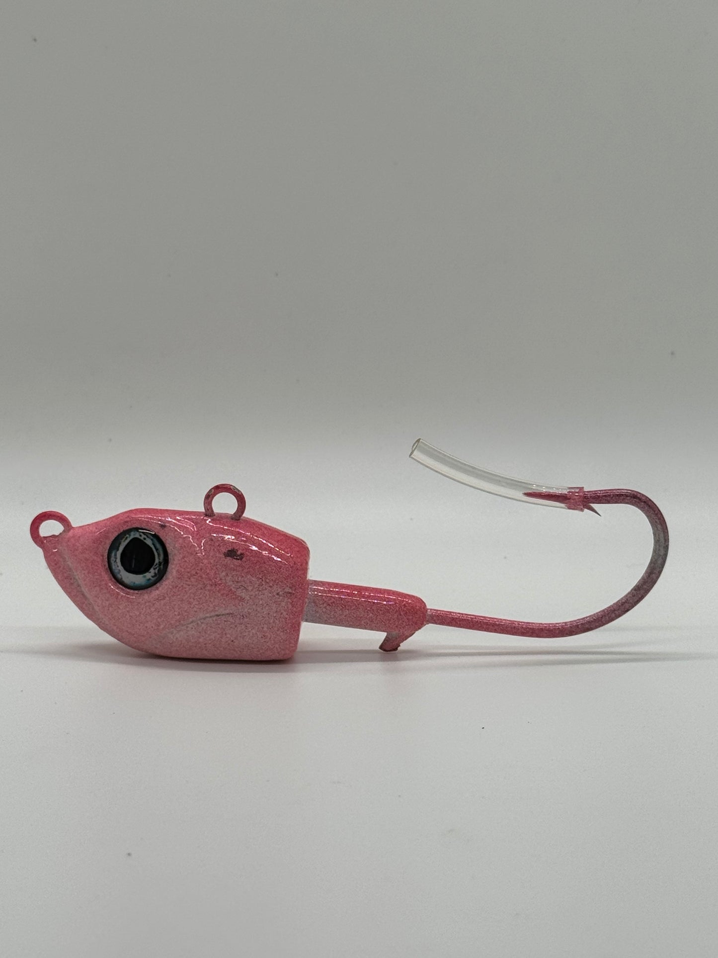 LEAD HEAD JIG/ TARPON FACE 8OZ SOFT RED