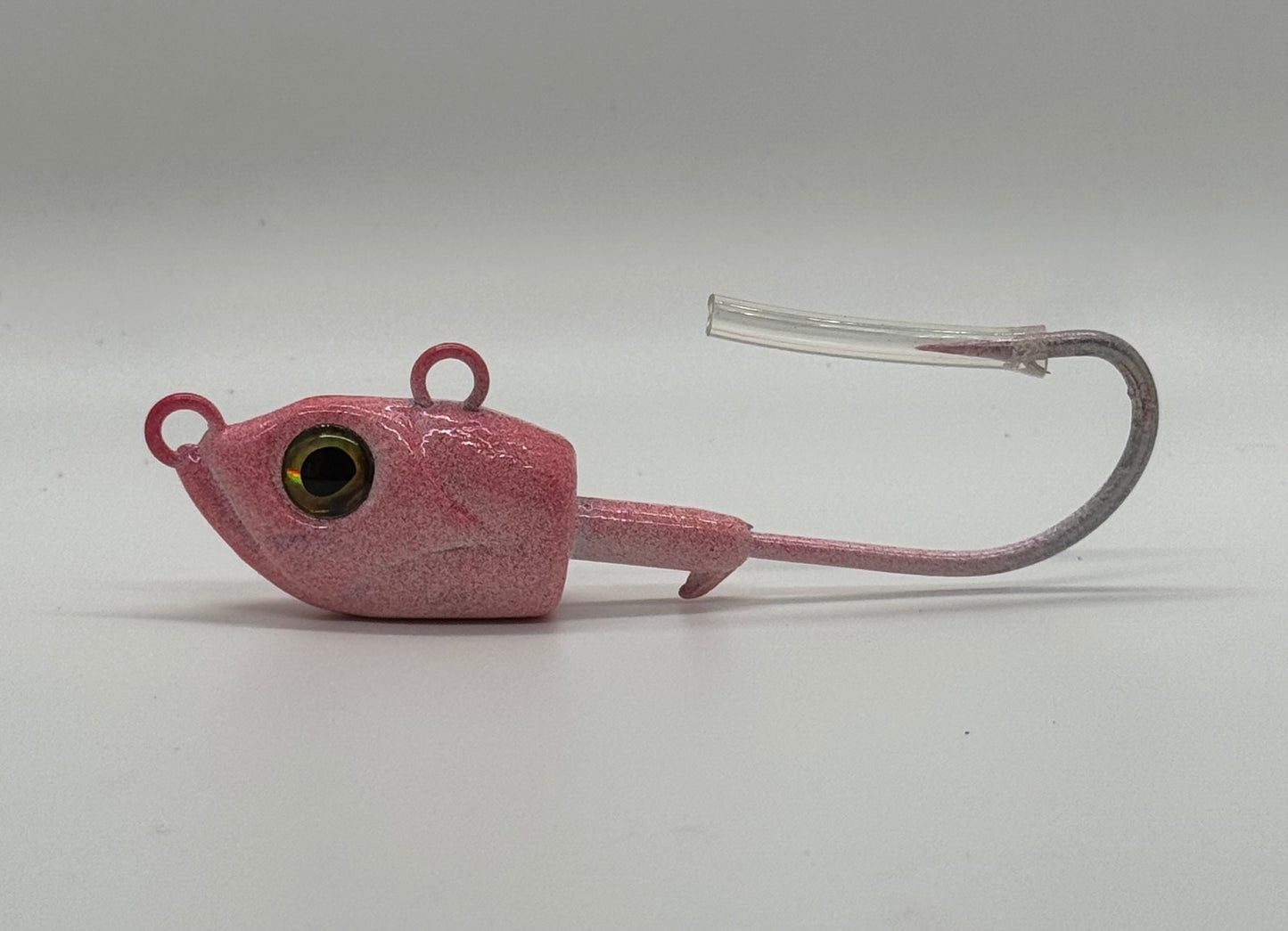 LEAD HEAD JIG/TARPON FACE 4OZ SOFT RED