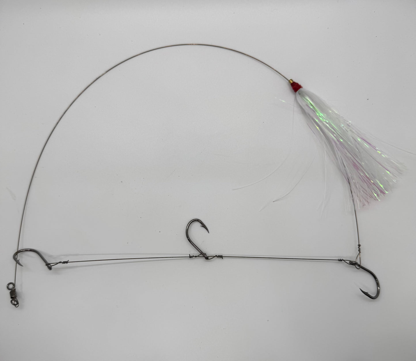 3 FT KINGFISH SKIRTED 3 HOOK WIRE RIG