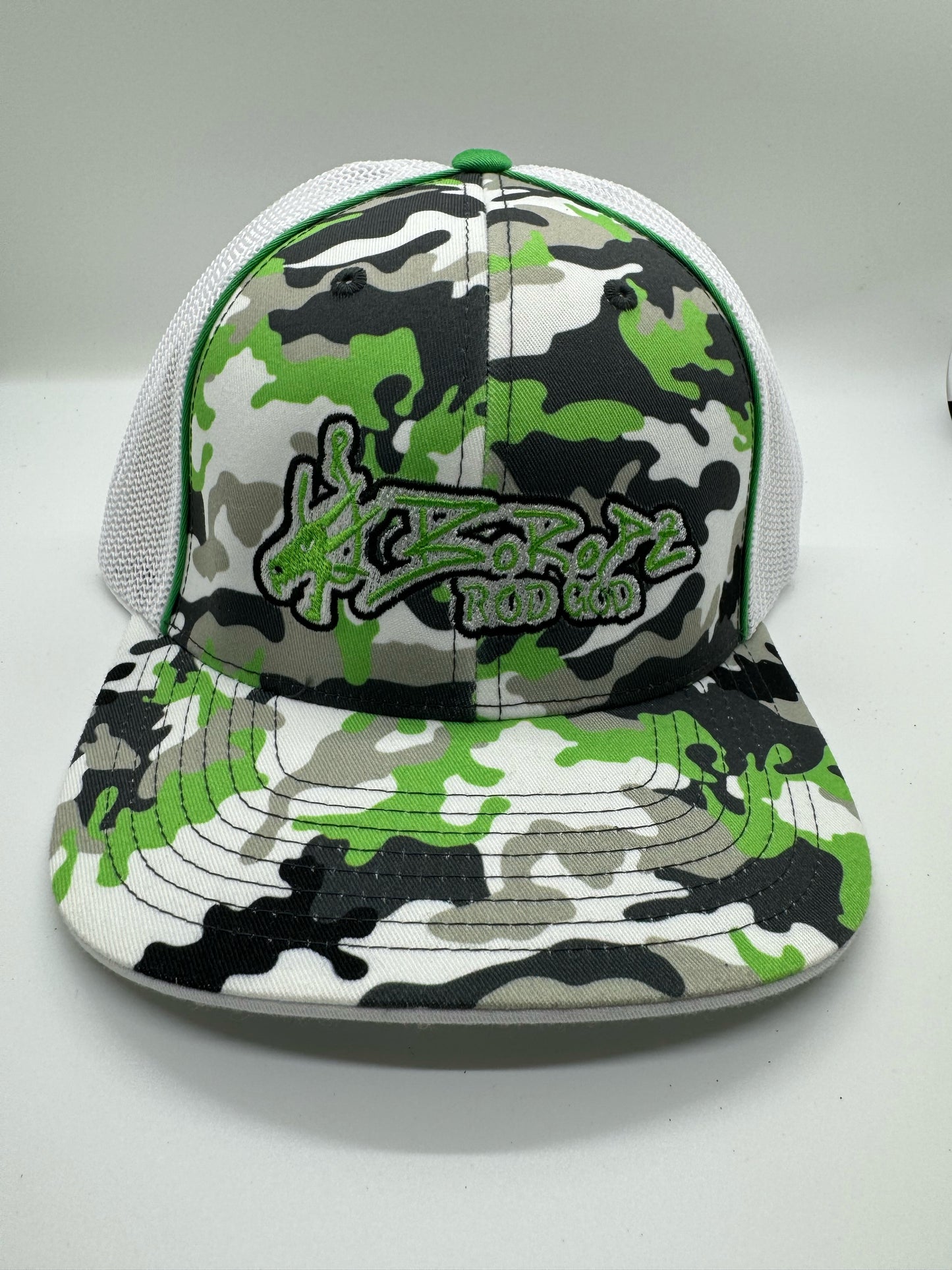 NEON GREEN CAMO HAT