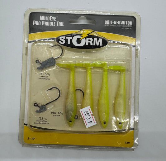 2.5 STORM PADDLE TAIL- SOFT BAIT