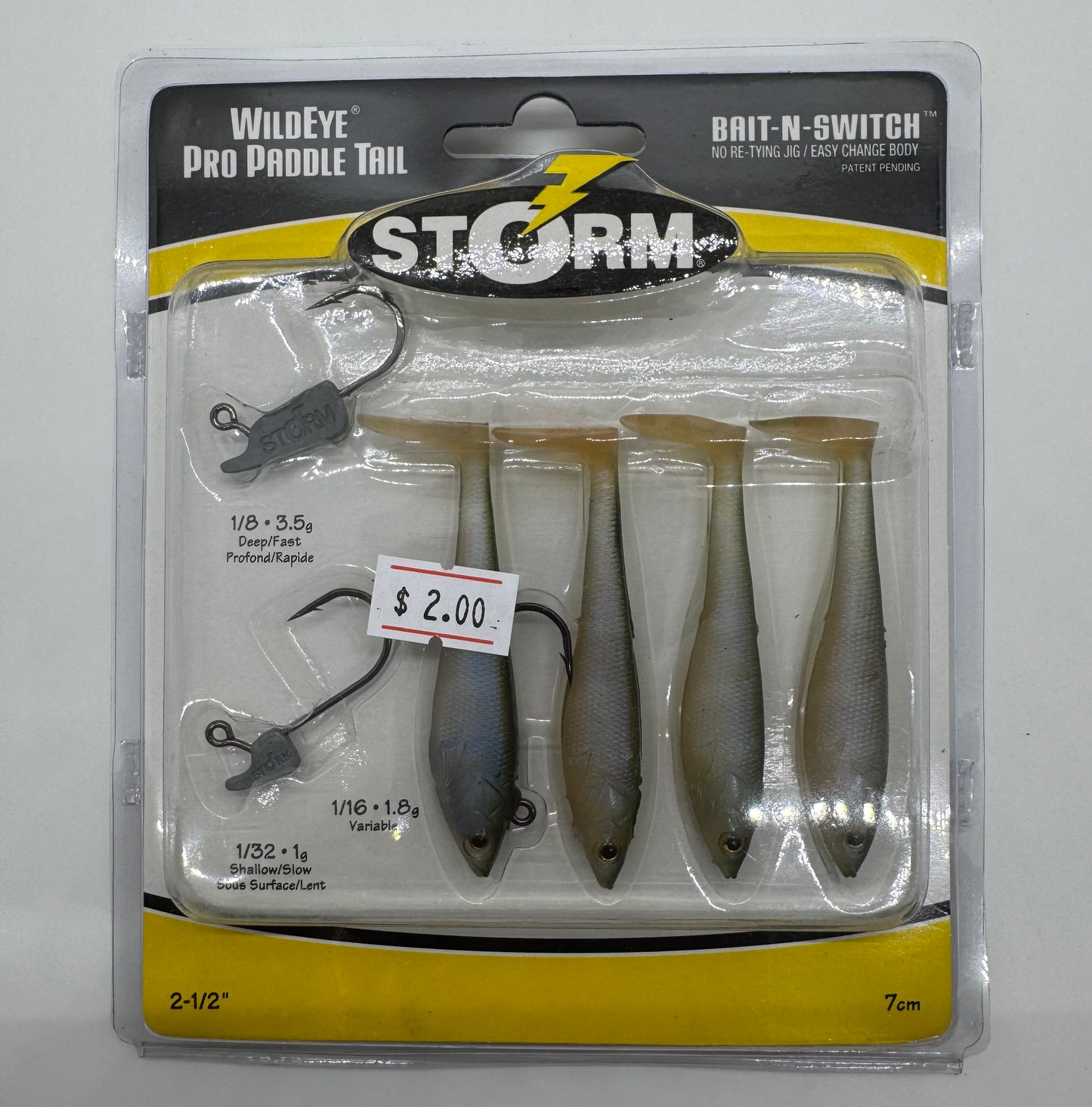 2.5 STORM PADDLE TAIL- SOFT BAIT