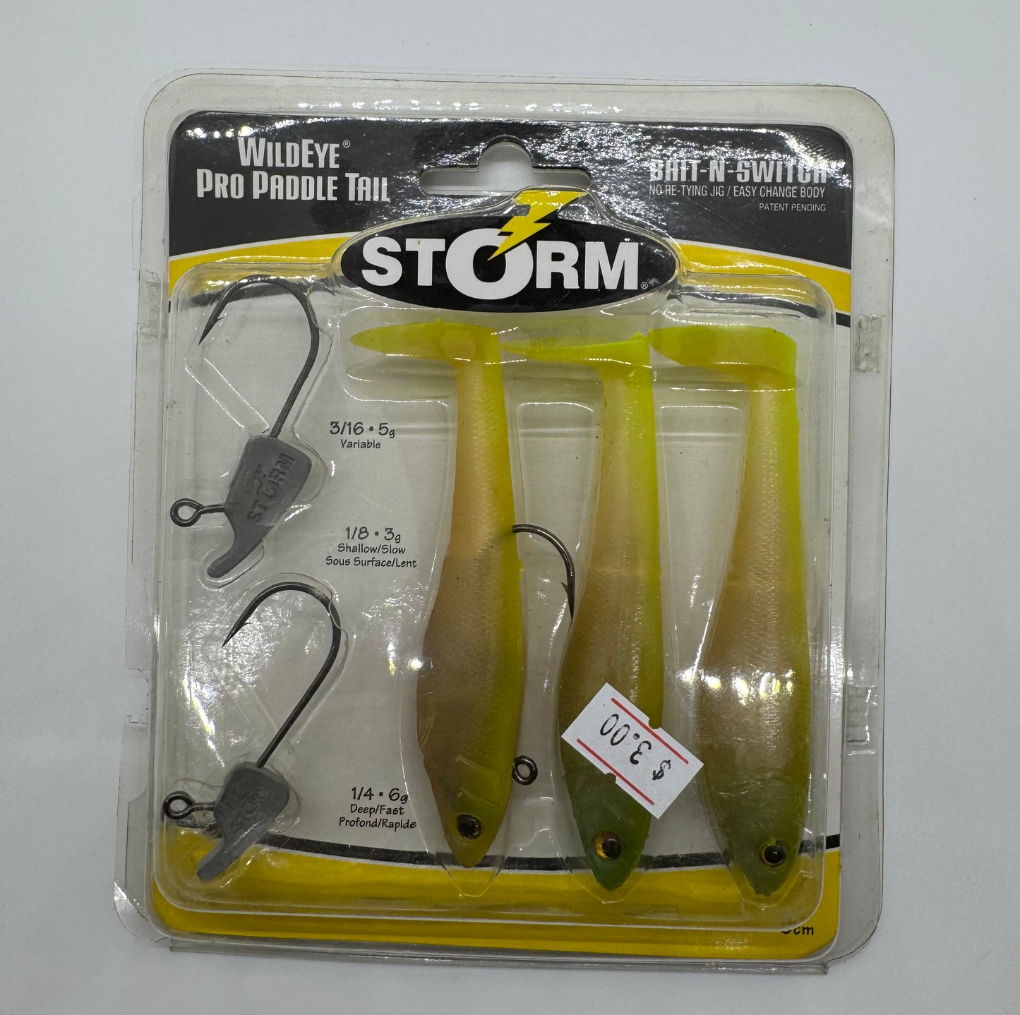 3.5- STORM PADDLE TAIL- SOFT BAIT