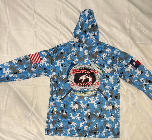 BLUE CAMO DRIFIT HOODIE