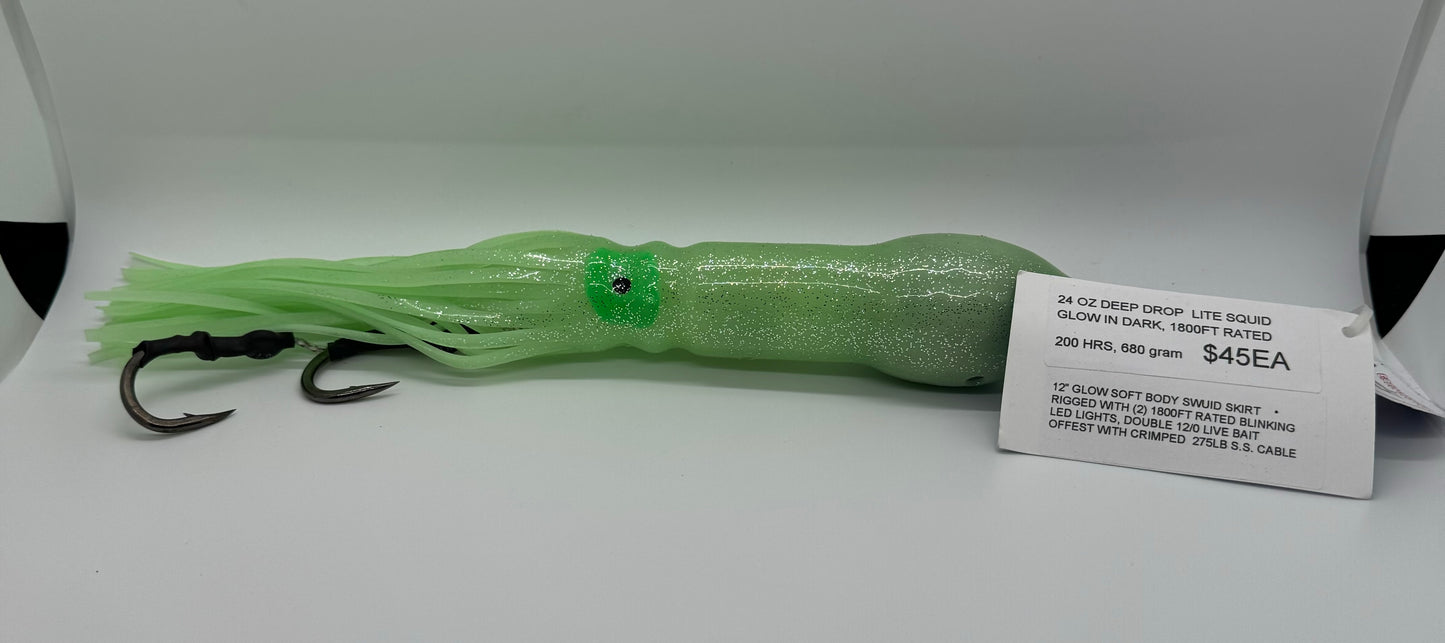 20 OZ LITE GLO SQUID SKIRT JIG