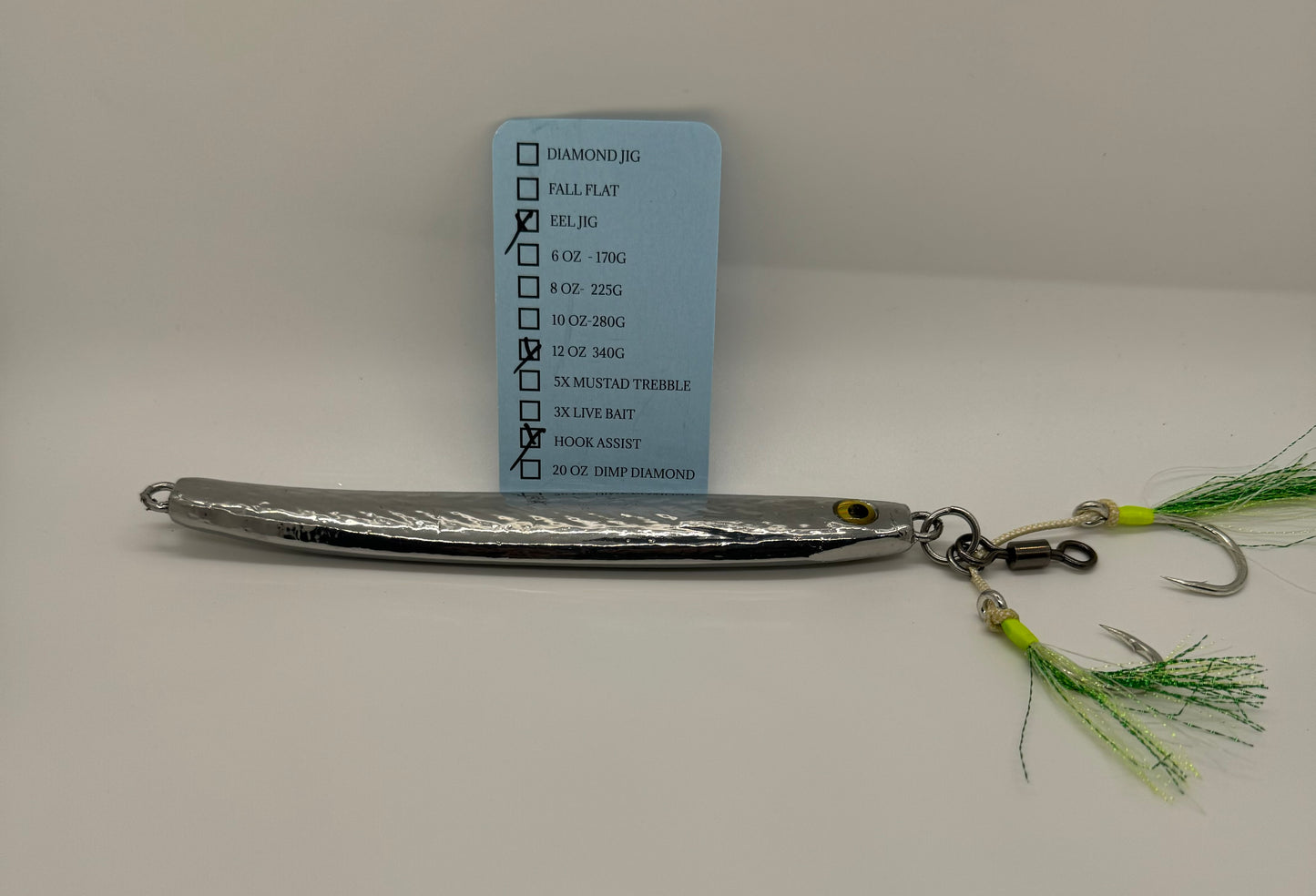 12 0Z SUPER CHROME EEL JIG