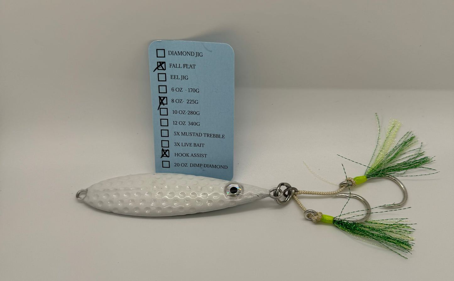 8 OZ GLO DIMPLE FALL FLAT JIG