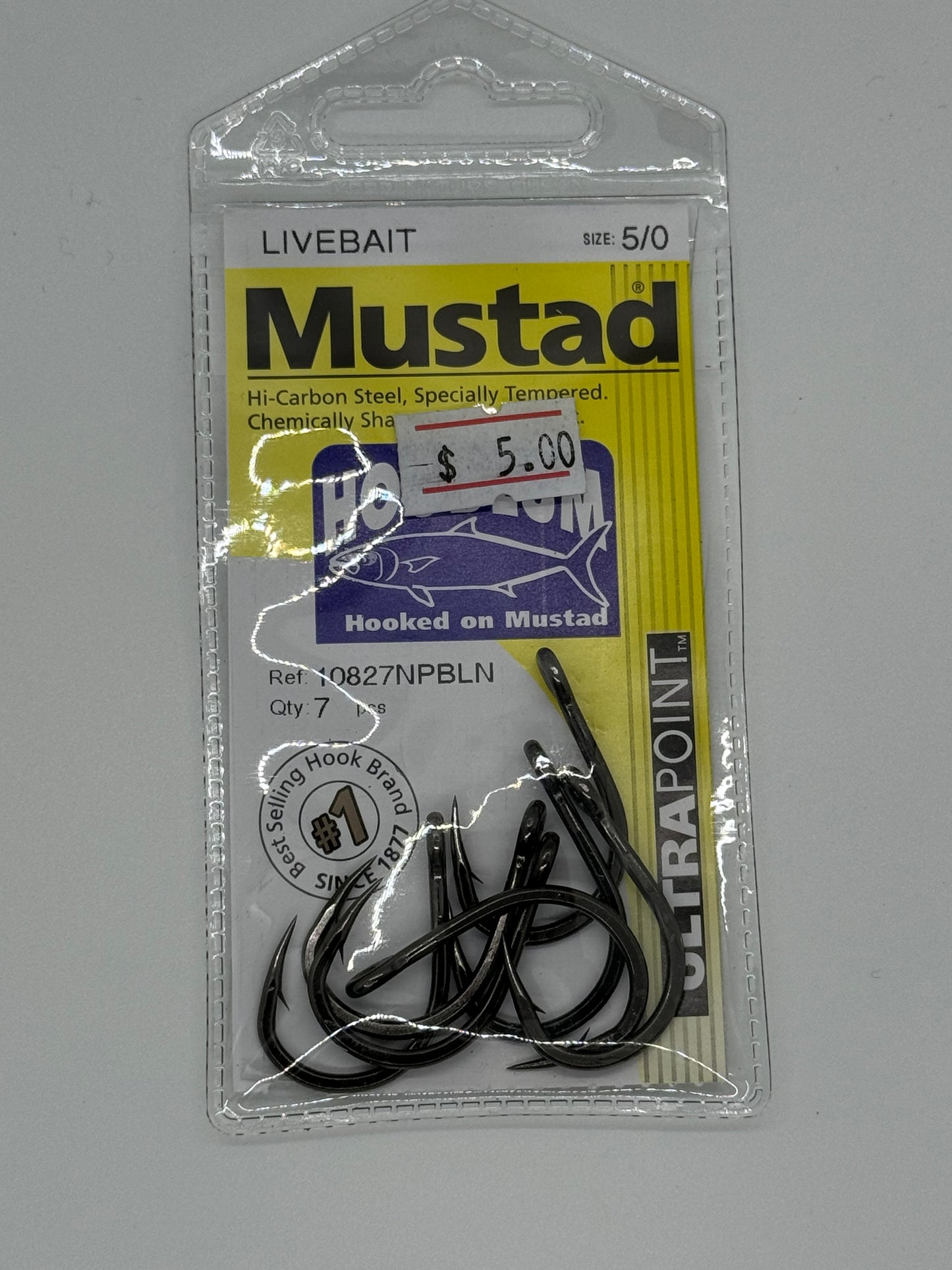 5/0 MUSTAD HOODLUM LIVE BAIT HOOK