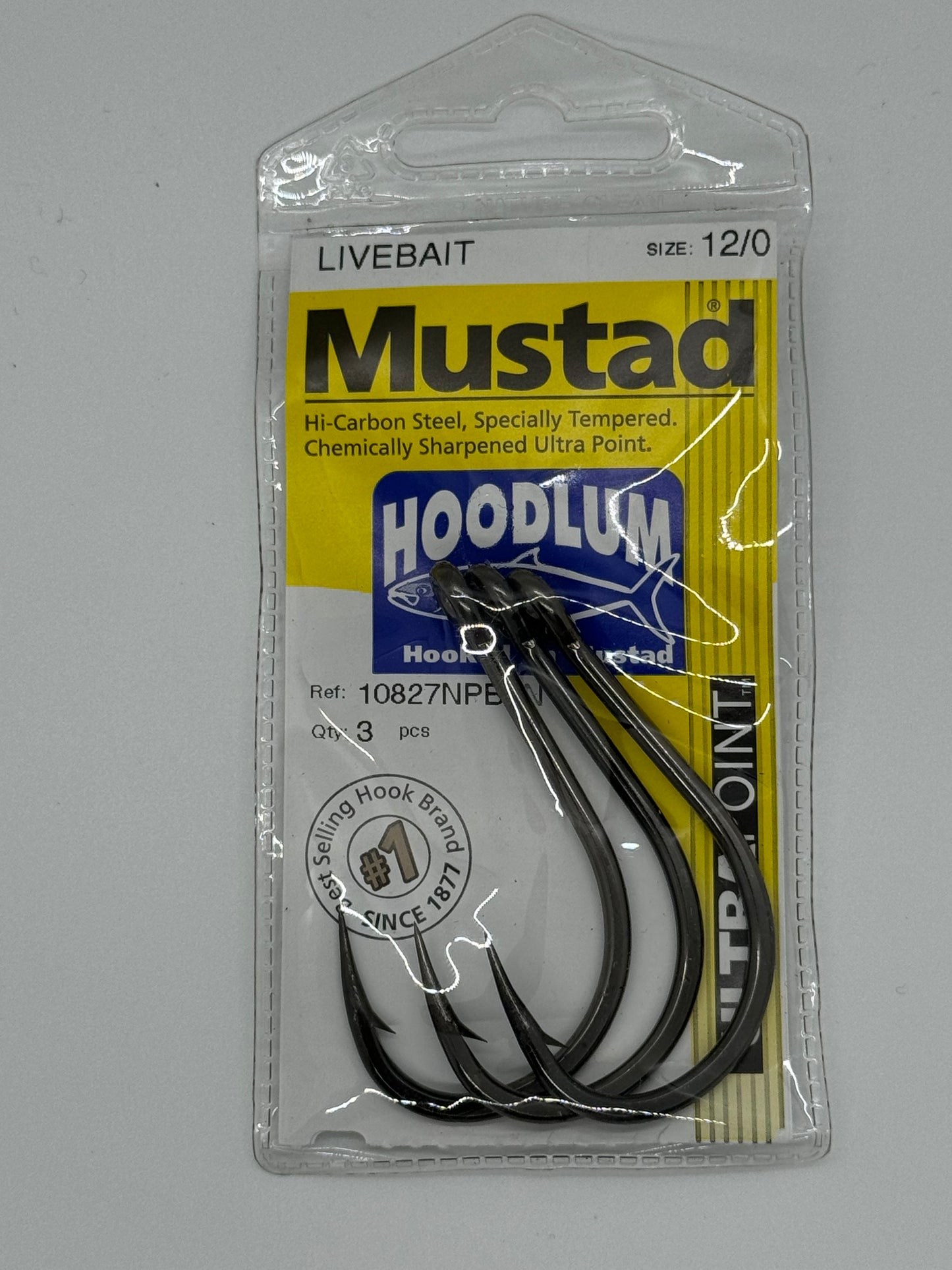 12/0 MUSTAD HOODLUM LIVE BAIT HOOK