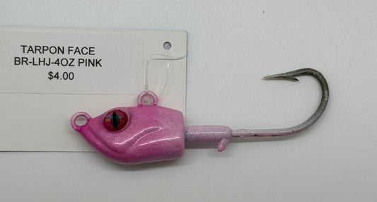 LEAD HEAD JIG/TARPON FACE 4OZ PINK