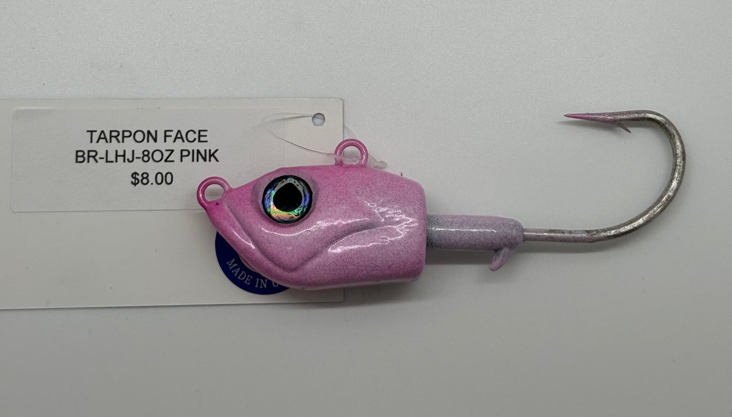 LEAD HEAD JIG/TARPON FACE 8OZ PINK