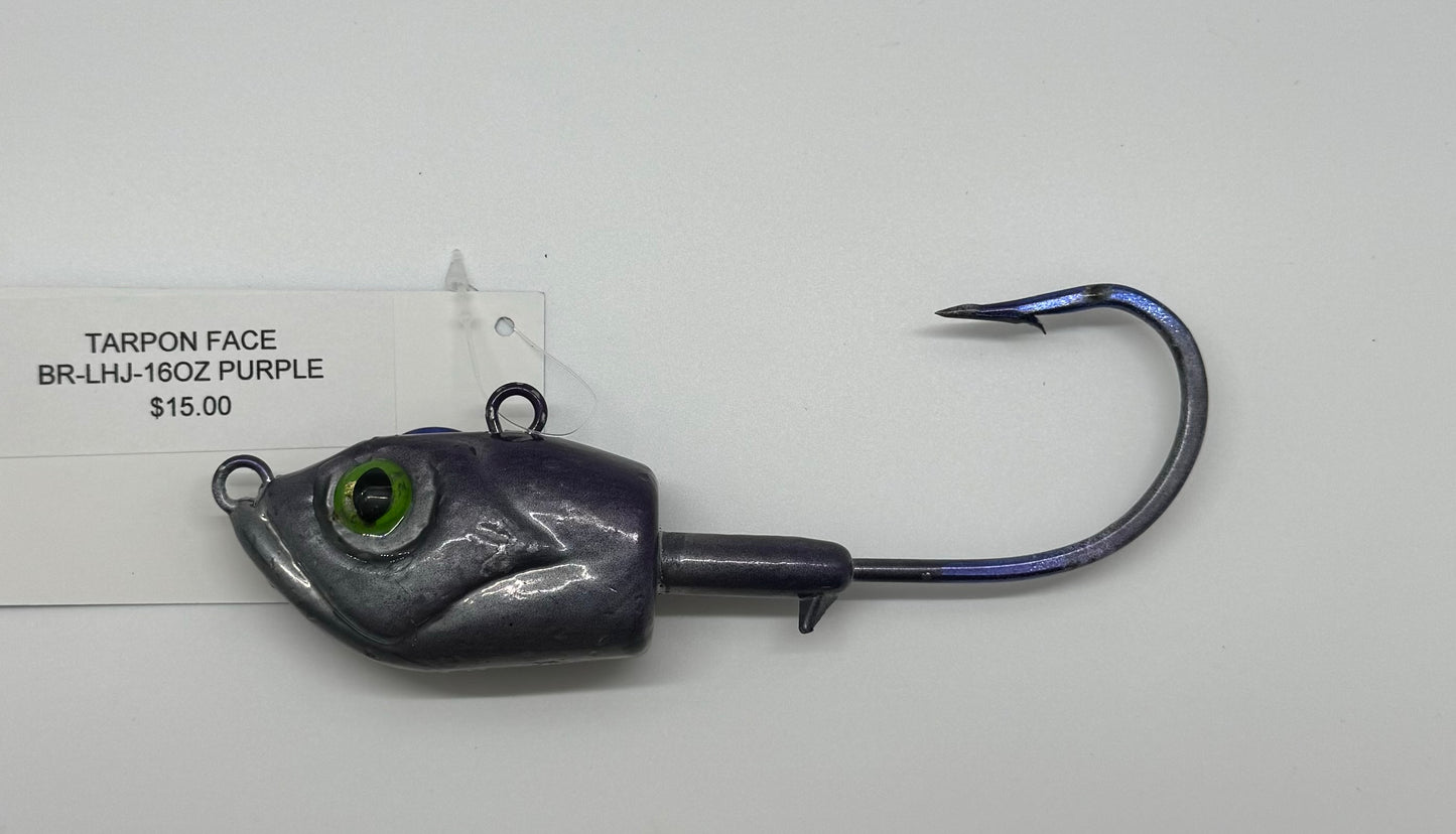 LEAD HEAD JIG/TARPON FACE 16OZ PURPLE