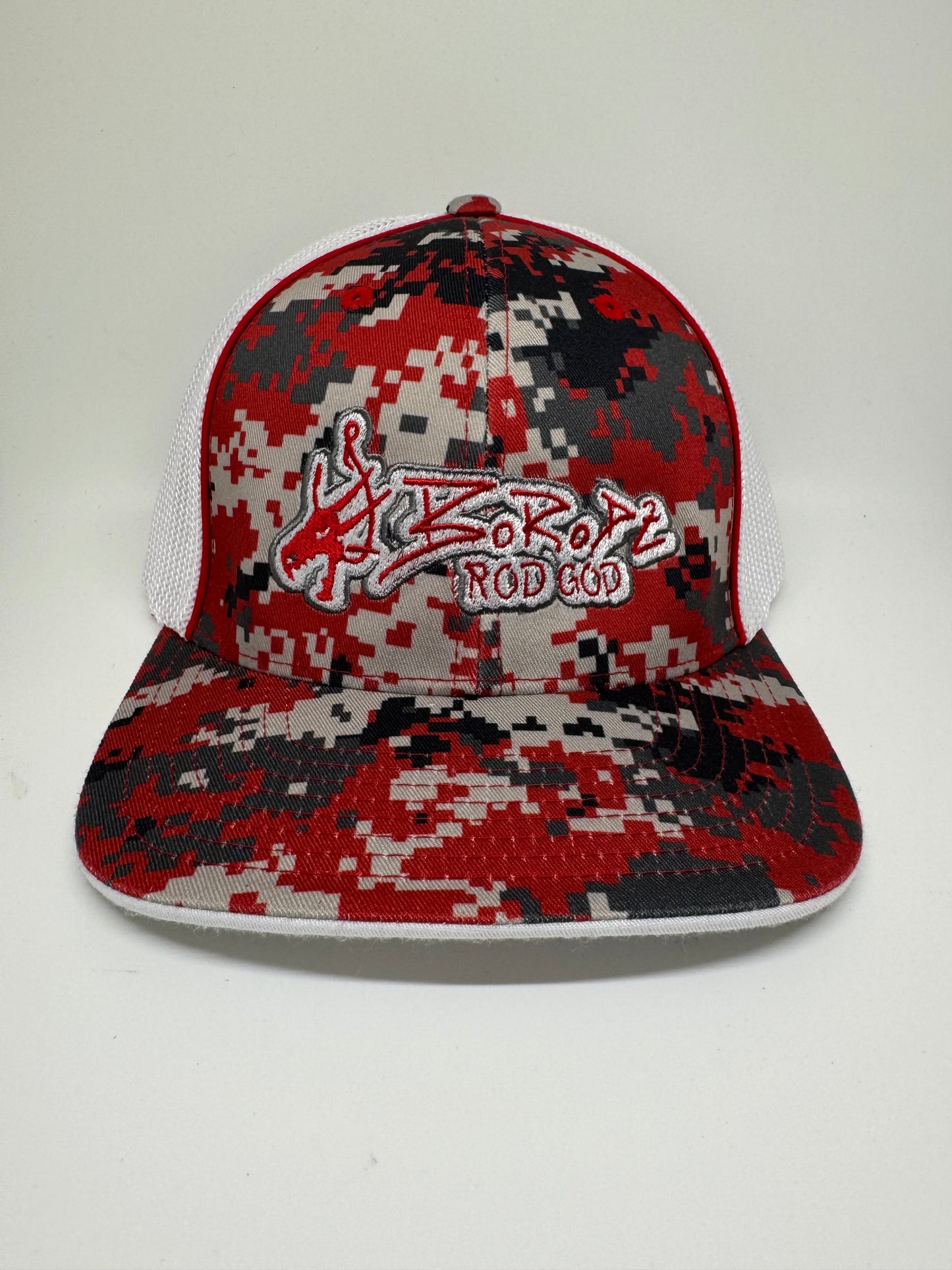 RED/BLACK CAMO HAT