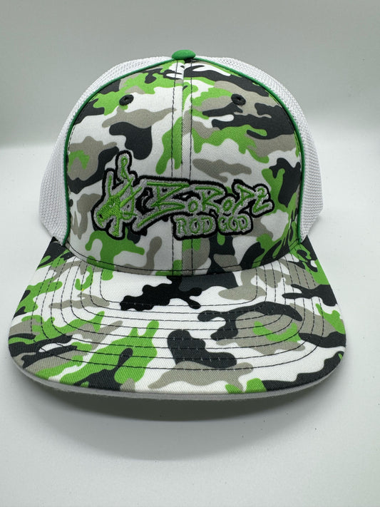 NEON GREEN CAMO HAT